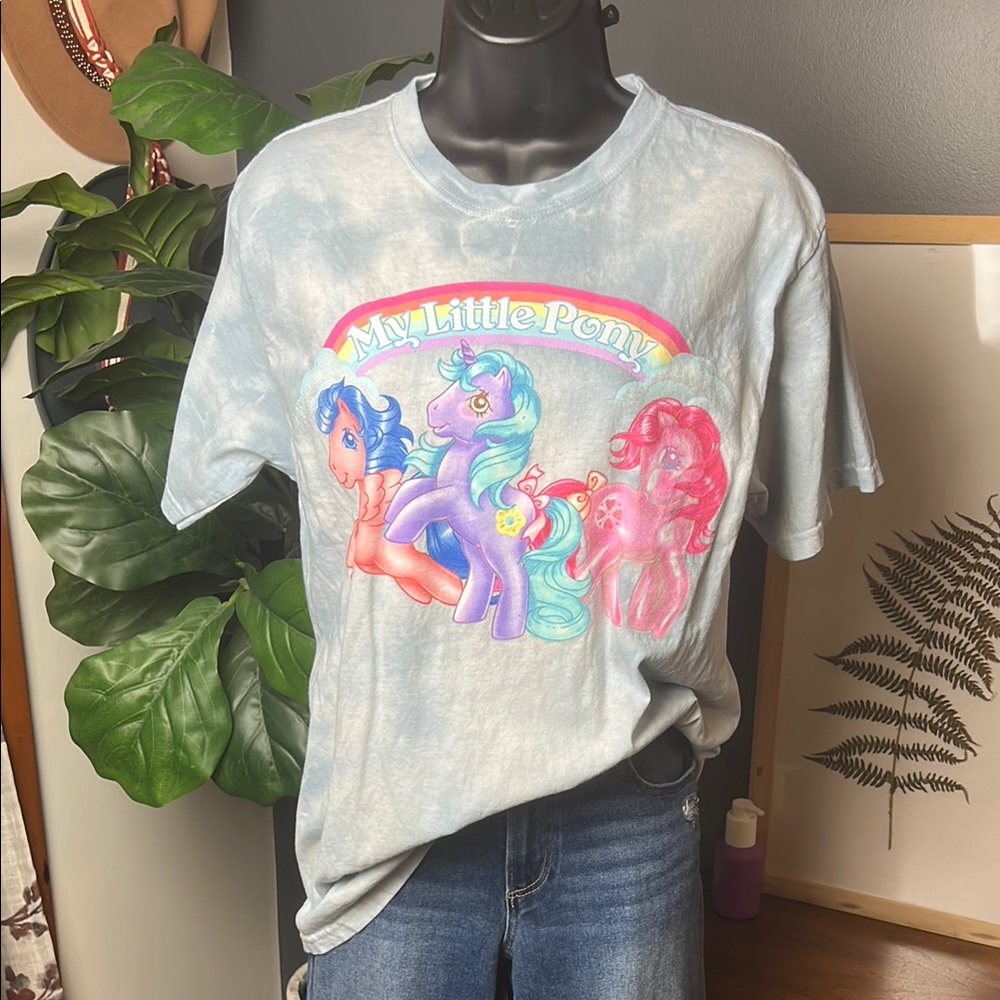 My Little Pony Blue Short Sleeve Tee with Retro Graphic